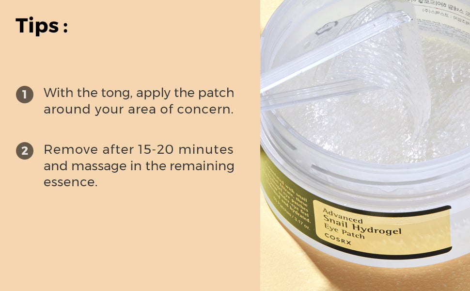 COSRX Advanced Snail Hydrogel Eye Patch 60 Patches / 3.17 oz.