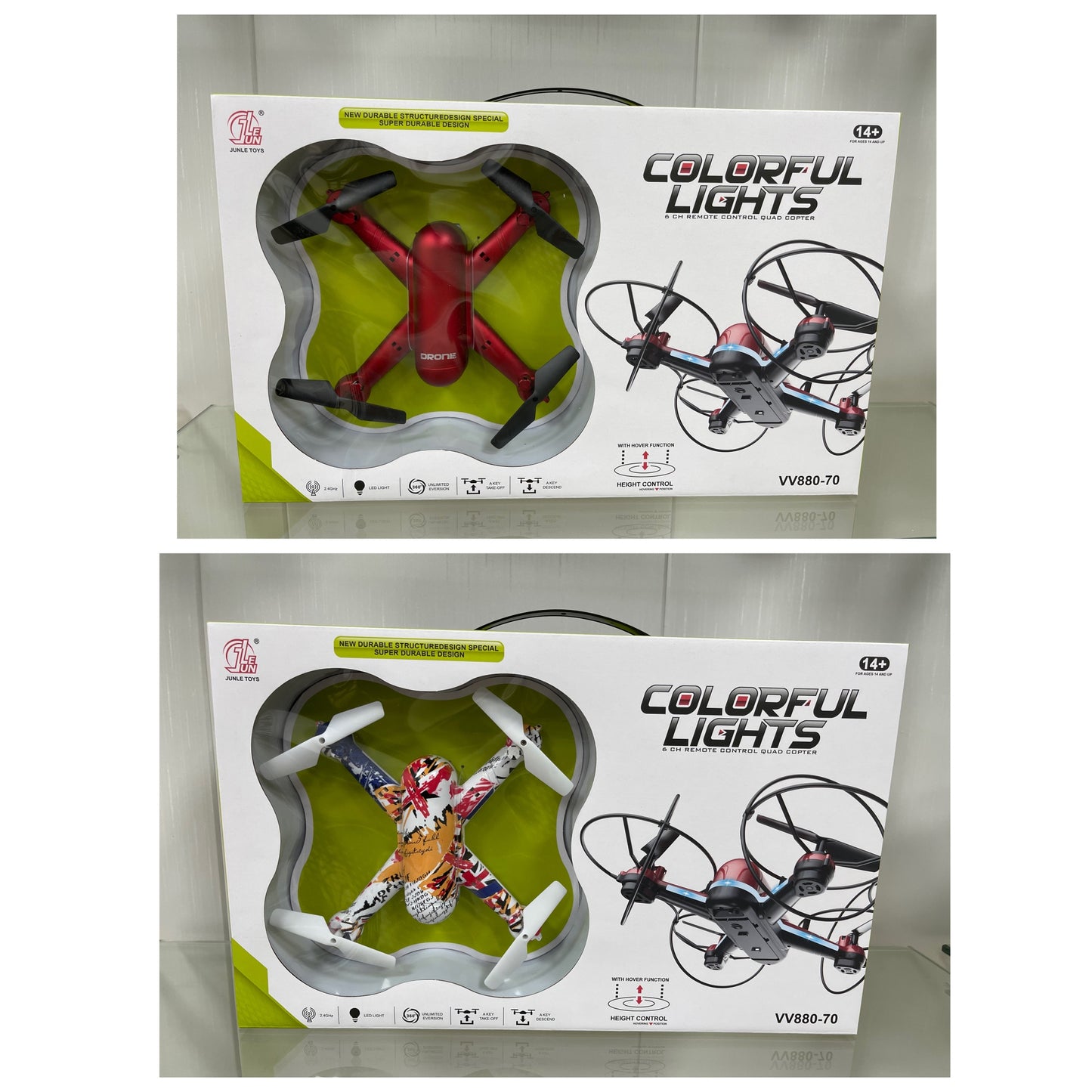 Drone Colorful Lights  6CH Remote Control Quad Copter
