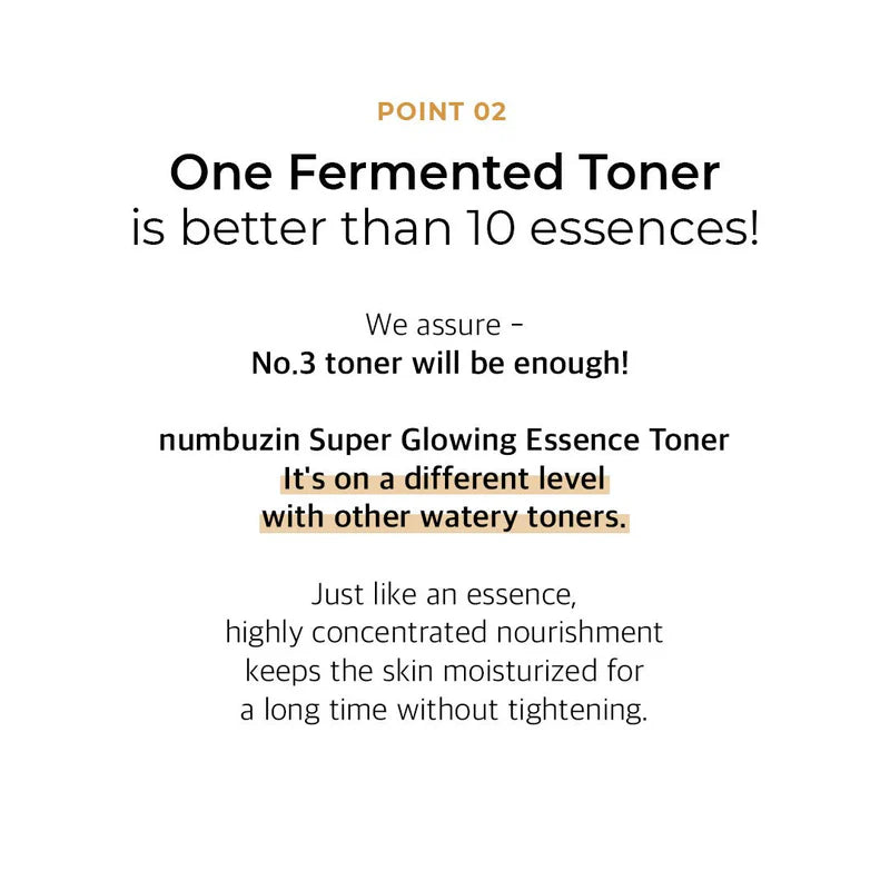 numbuzin No.3 Super Glowing Essence Toner 200ml / 6.76 fl. oz.