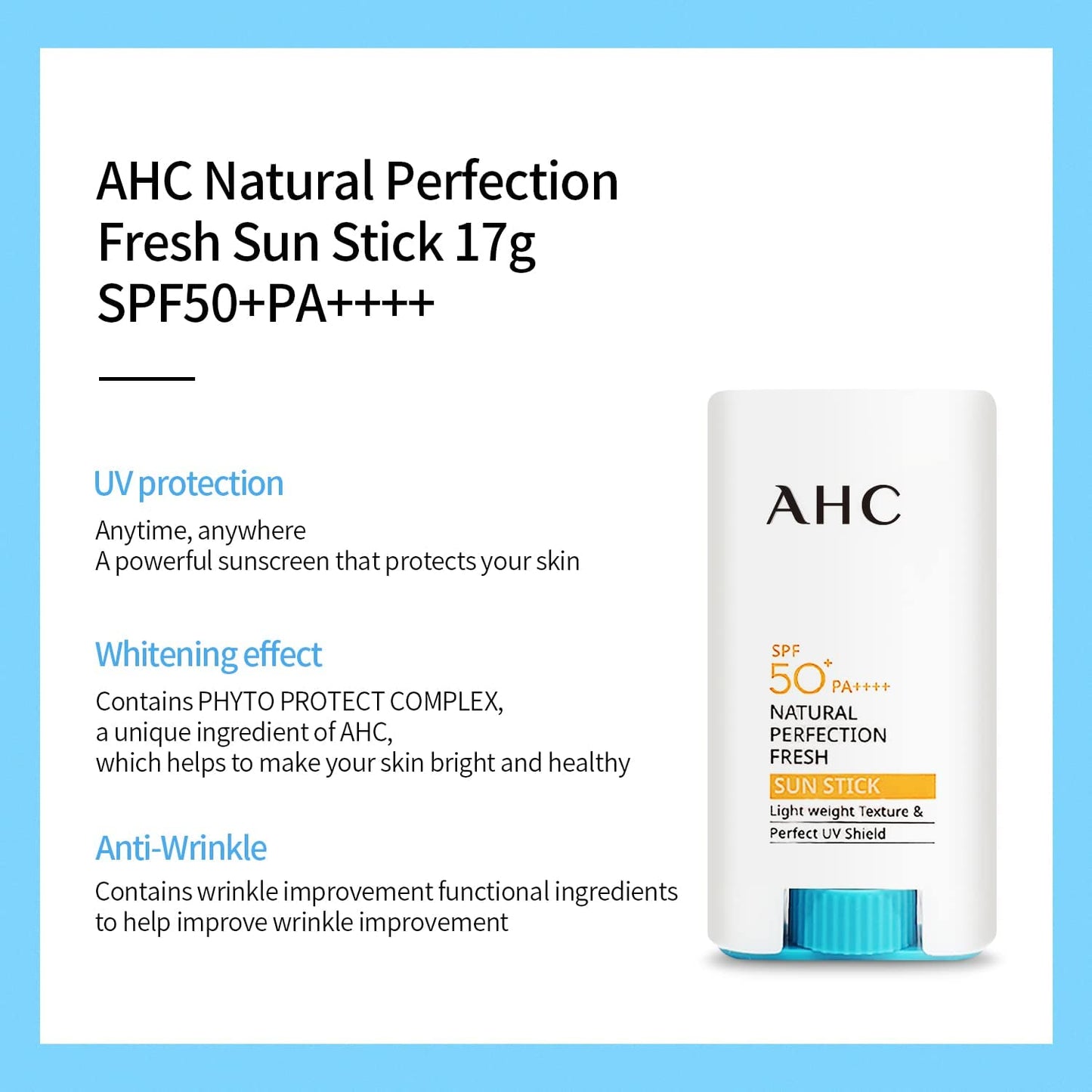 AHC Natural Perfection Fresh Sun Stick SPF50 PA++++ 17g / 0.59 oz.