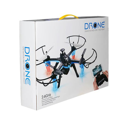 Gyros Drone 6-Axis One Botton Fixed Point - Fixed Height 2.4 GHz Black