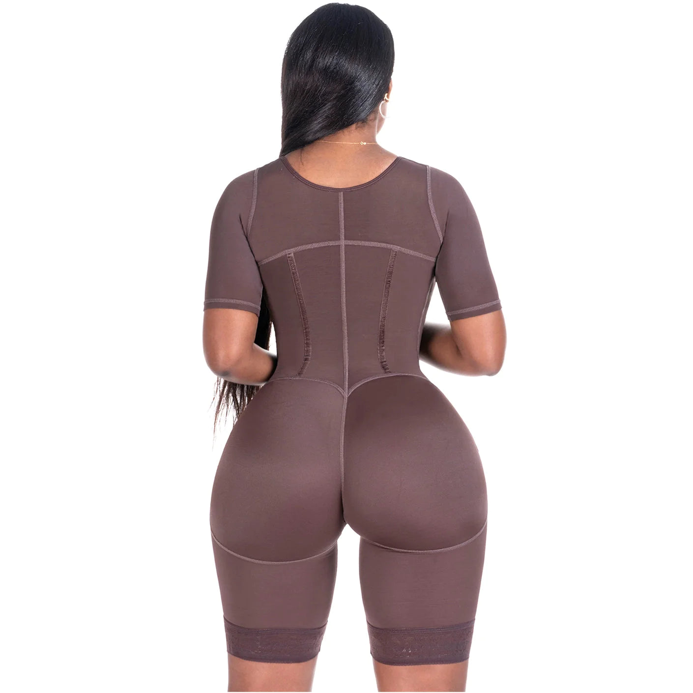 Colombian Compression Garment For Women 938BF | BBL Post Surgery Use | With Sleeves And Built-In Bra | Powernet