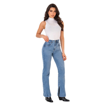 BUM LIFT MOM FLARE COLOMBIAN JEANS 212358 WITH ANKLE OPENINGS