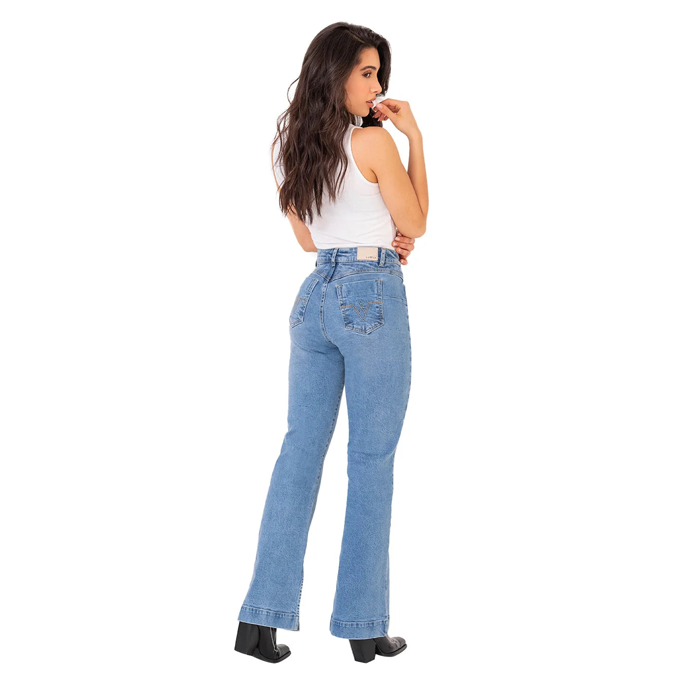 BUM LIFT MOM FLARE COLOMBIAN JEANS 212358 WITH ANKLE OPENINGS