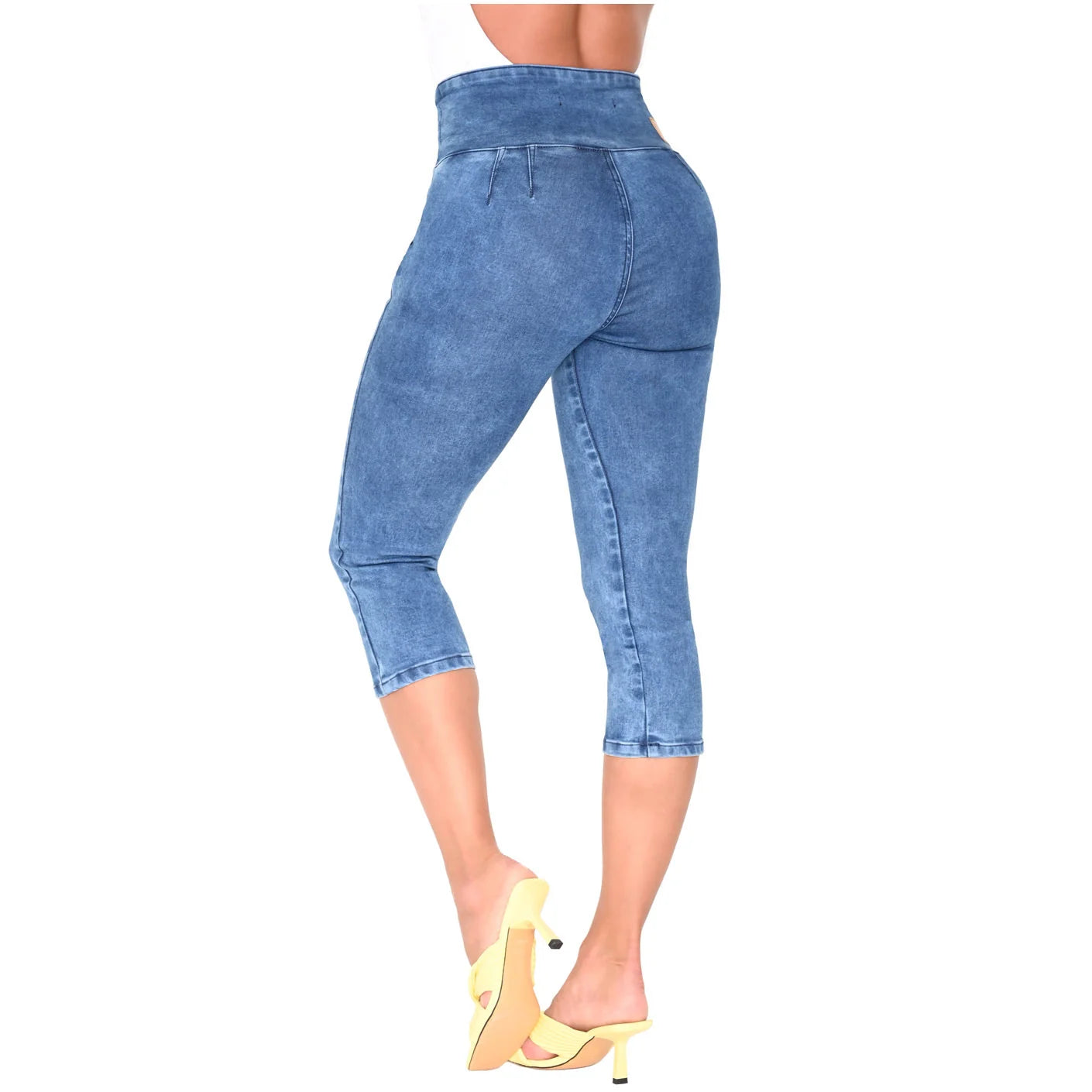 COLOMBIAN BUTT LIFTER CAPRI SKINNY JEANS 239257 WITH INNER GIRDLE