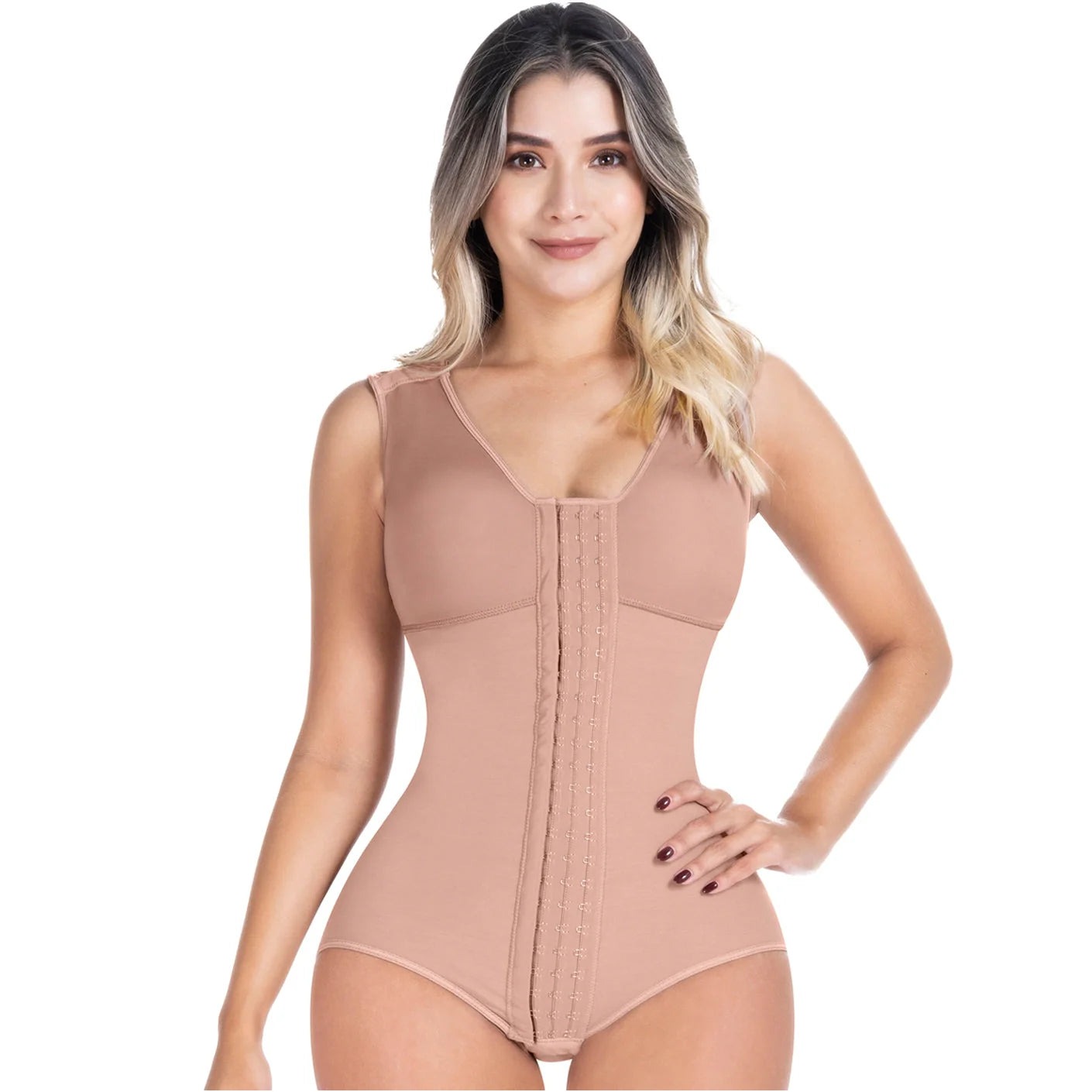 PANTY BODYSUIT SHAPEWEAR WITH BUILT-IN BRA 056BF | POSTPARTUM AND DAILY USE | POWERNET