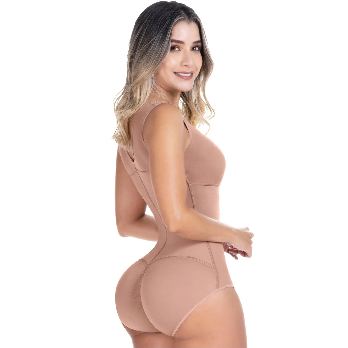 PANTY BODYSUIT SHAPEWEAR WITH BUILT-IN BRA 056BF | POSTPARTUM AND DAILY USE | POWERNET