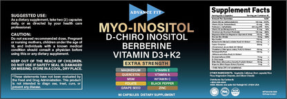 Advance Fit Myo-Inositol 60 Capsules Dietary Supplement