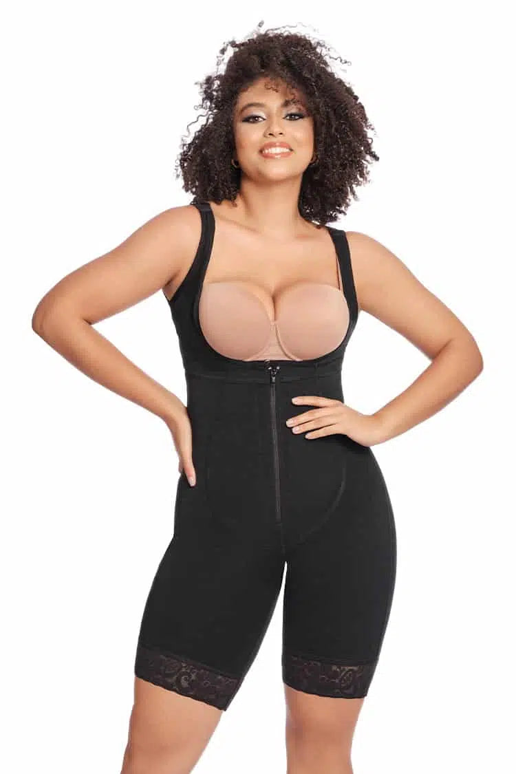 Girdle postsurgical and postpartum | Reducing abdomen and waist F031 | Mid leg body shaper | Powernet