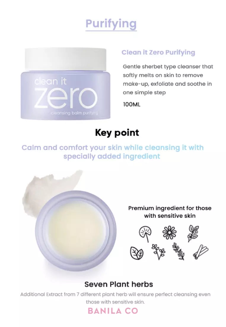 BANILA CO Clean it Zero Calming Cleansing Balm Purifying 100ml / 3.38 fl. oz.