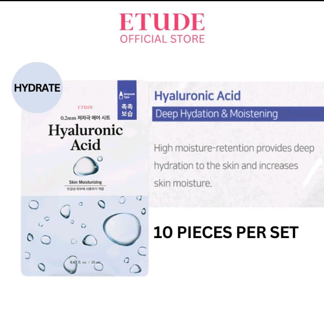 ETUDE 0.2mm Therapy Air Mask Hyaluronic Acid 20ml / 0.67 fl. oz.